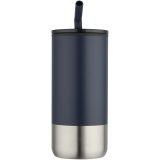 Vue 12 de Gobelet isotherme Grayson 480 ml certifié RCS avec paille en silicone