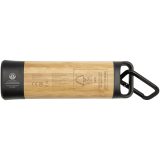 Vue 3 de Torche en plastique recyclé avec mousqueton Kuma en bambou/RCS