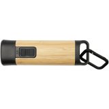 Vue 2 de Torche en plastique recyclé avec mousqueton Kuma en bambou/RCS