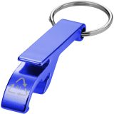 Vue 1 de Ouvre-bouteille et canette Tao en aluminium recyclé certifié RCS avec porte-clés