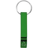Vue 12 de Ouvre-bouteille et canette Tao en aluminium recyclé certifié RCS avec porte-clés