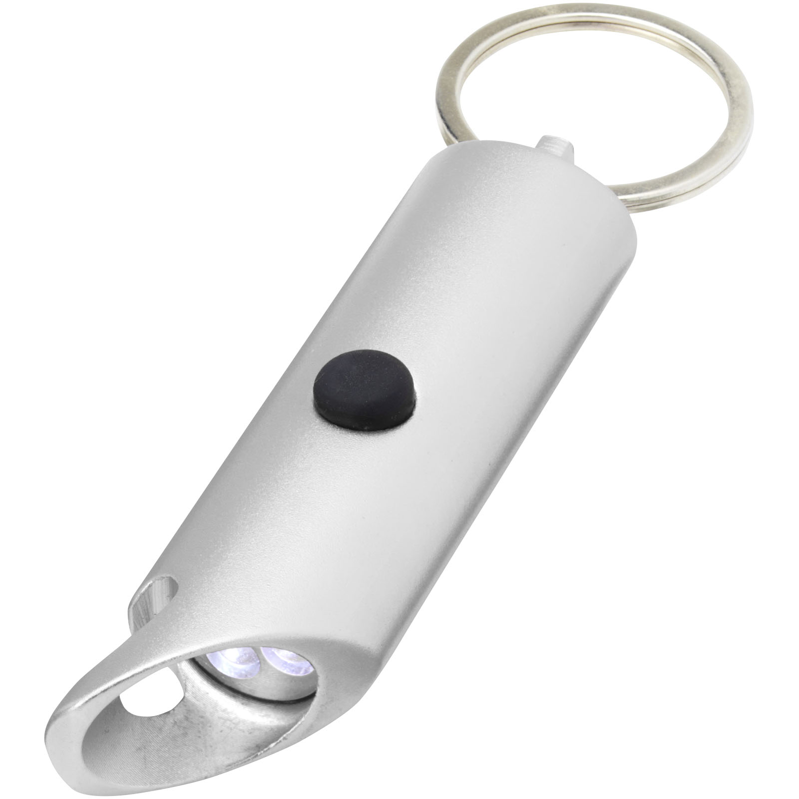 Lumière LED IPX Flare en aluminium recyclé et ouvre-bouteille avec porte-clés