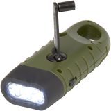Vue 5 de Lampe de poche dynamo solaire Helios en plastique recyclé avec mousqueton
