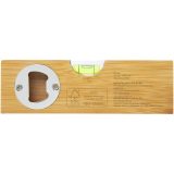 Vue 3 de Niveau à bulle Flush en bambou avec ouvre-bouteille