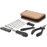 Vue 3 de Ensemble d'outils Spike 24 pièces en plastique recyclé certifié RCS avec pochette en liège