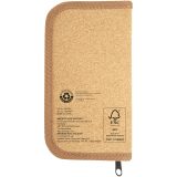 Vue 2 de Ensemble d'outils Spike 24 pièces en plastique recyclé certifié RCS avec pochette en liège
