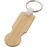 Vue 1 de Porte-clés Ronan en bambou avec jeton pour chariot