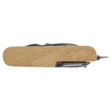 Vue 3 de Couteau de poche Richard en bois à 7 fonctions