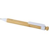 Vue 4 de Stylo bille Rattan en bambou et plastique recyclé