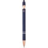 Vue 3 de Stylo bille Nanna avec finition or rose