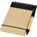 Vue 7 de Bloc-notes recyclé format A7 avec stylo Zuse