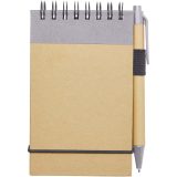Vue 2 de Bloc-notes recyclé format A7 avec stylo Zuse