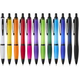 Vue 5 de Stylo bille Nash en plastique recyclé avec garnitures noires (encre noire)
