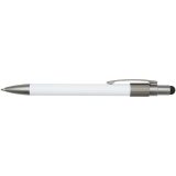 Vue 2 de Stylo bille recyclé RCS avec stylet et toupie antistress (encre bleue) Rill