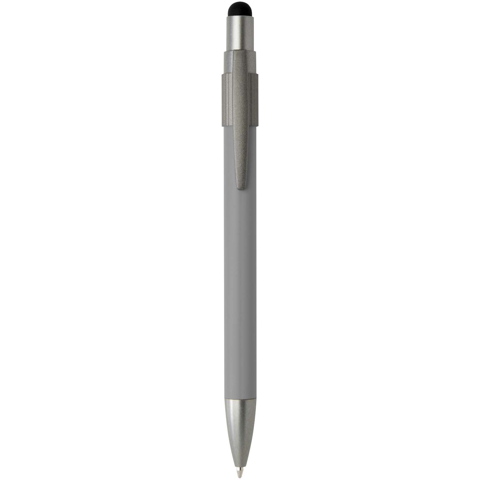 Stylo bille recyclé RCS avec stylet et toupie antistress (encre bleue) Rill