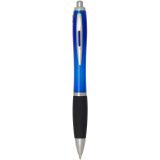 Vue 1 de Stylo bille en plastique recyclé RCS avec corps coloré et grip noir (encre noire) Nash