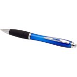 Vue 4 de Stylo bille en plastique recyclé RCS avec corps coloré et grip noir (encre noire) Nash