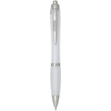 Vue 1 de Stylo bille en plastique recyclé RCS avec corps et grip colorés (encre bleue) Nash