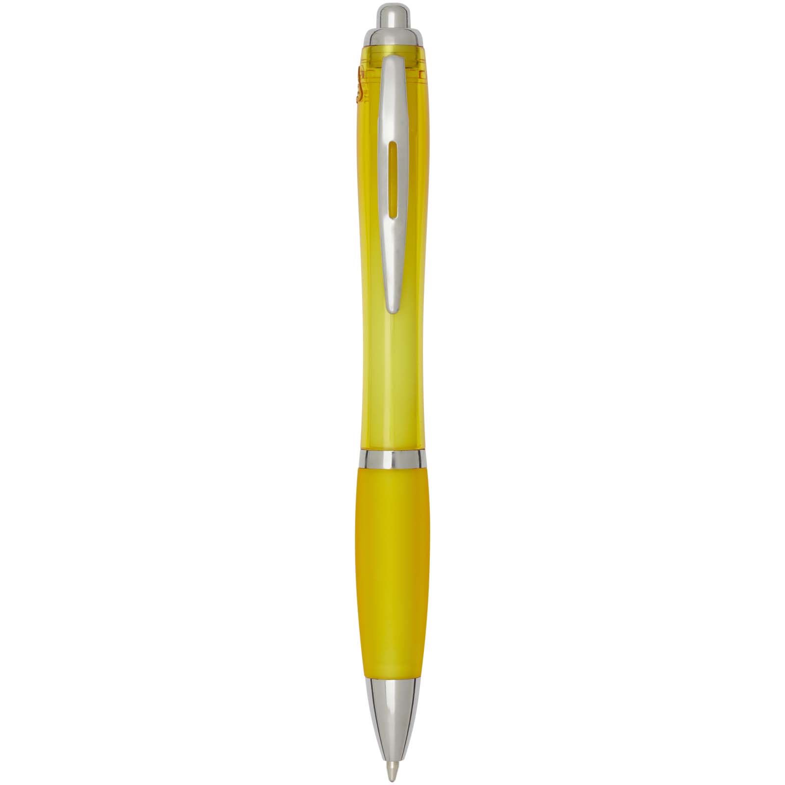 Stylo bille en plastique recyclé RCS avec corps et grip colorés (encre noire) Nash