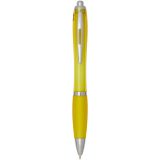Vue 5 de Stylo bille en plastique recyclé RCS avec corps et grip colorés (encre noire) Nash