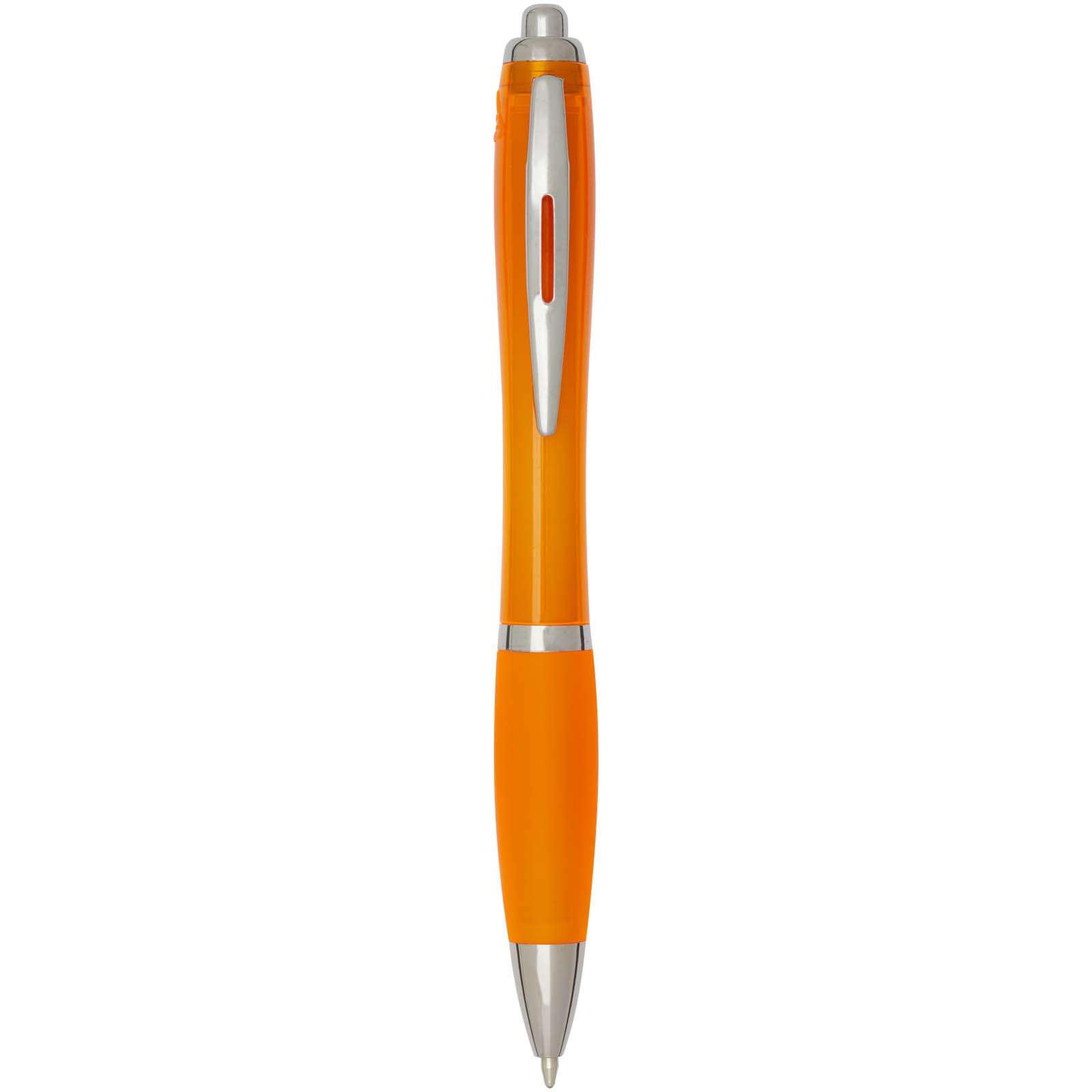 Stylo bille en plastique recyclé RCS avec corps et grip colorés (encre noire) Nash