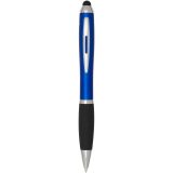 Vue 1 de Stylo bille à stylet en plastique recyclé RCS avec corps coloré et grip noir (encre bleue) Nash