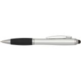 Vue 6 de Stylo bille à stylet en plastique recyclé RCS avec corps coloré et grip noir (encre bleue) Nash