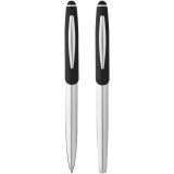 Vue 2 de Kit avec Stylo bille stylet et stylo roller Geneva (encre bleue)