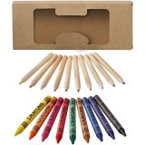 Vue 1 de Kit de crayons et crayons gras colorés 19 pièces Lucky