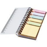Vue 4 de Bloc-notes à spirales avec mémos autocollants colorés Spinner