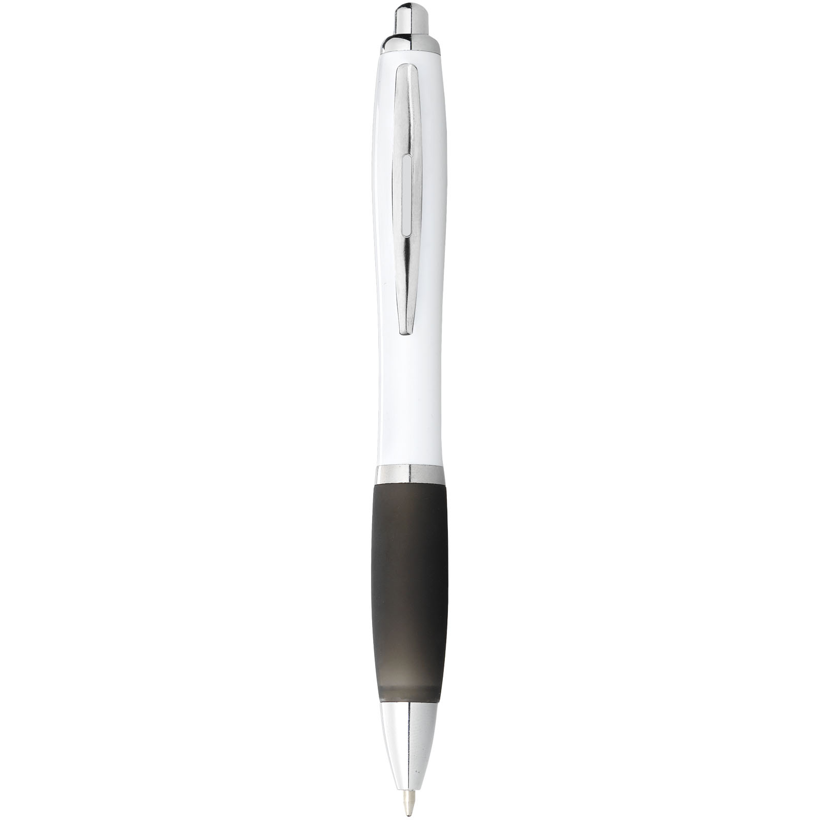 Stylo bille avec corps blanc et grip coloré Nash (encre bleue)