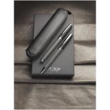 Vue 7 de Parure de stylos bille et roller avec étui Carbon (encre noire)