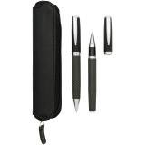Vue 4 de Parure de stylos bille et roller avec étui Carbon (encre noire)