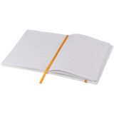 Vue 4 de Carnet de notes blanc A5 Spectrum avec élastique de couleur