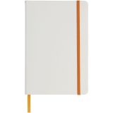 Vue 2 de Carnet de notes blanc A5 Spectrum avec élastique de couleur