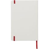 Vue 3 de Carnet de notes blanc A5 Spectrum avec élastique de couleur