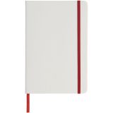 Vue 2 de Carnet de notes blanc A5 Spectrum avec élastique de couleur