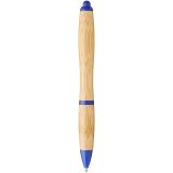 Vue 3 de Stylo bille en bambou Nash (encre bleue)