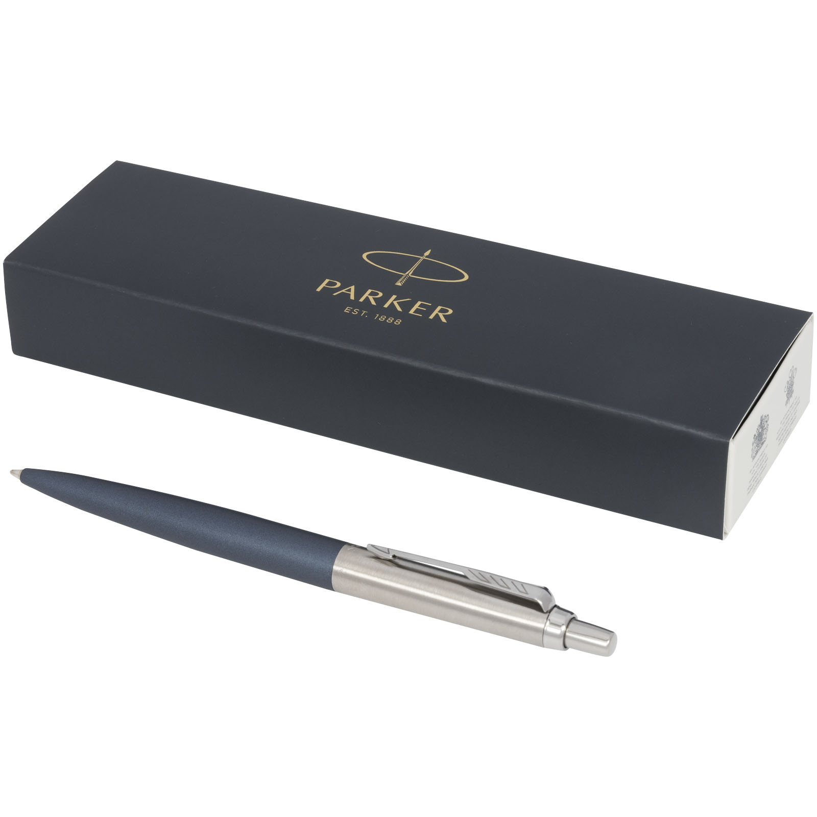 Stylo bille mat Jotter XL Parker avec finitions chrome (encre bleue)
