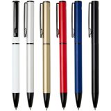 Vue 4 de Stylo à bille à ressort en aluminium recyclé Verton avec capuchon (encre bleue)