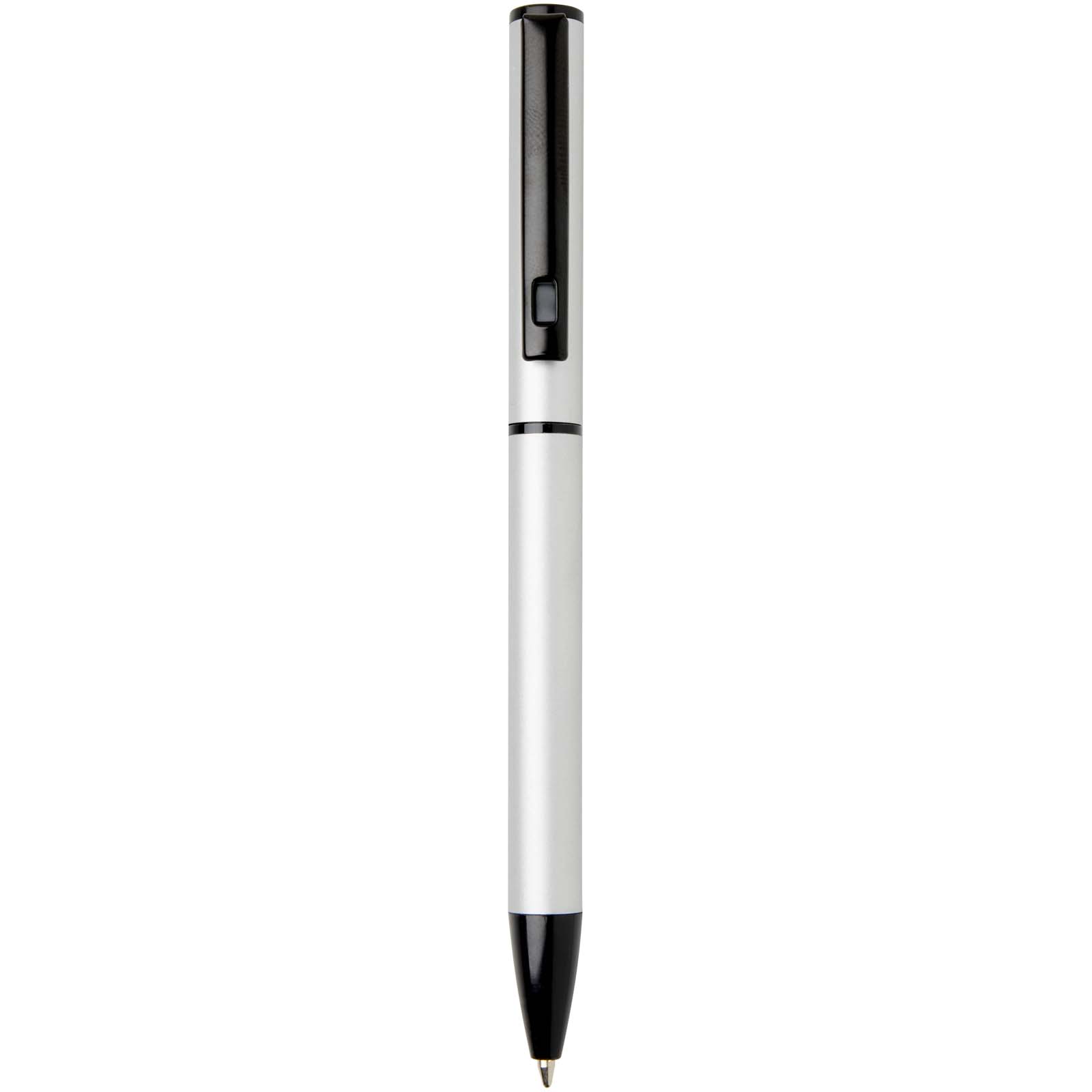 Stylo à bille à ressort en aluminium recyclé Verton avec capuchon (encre bleue)