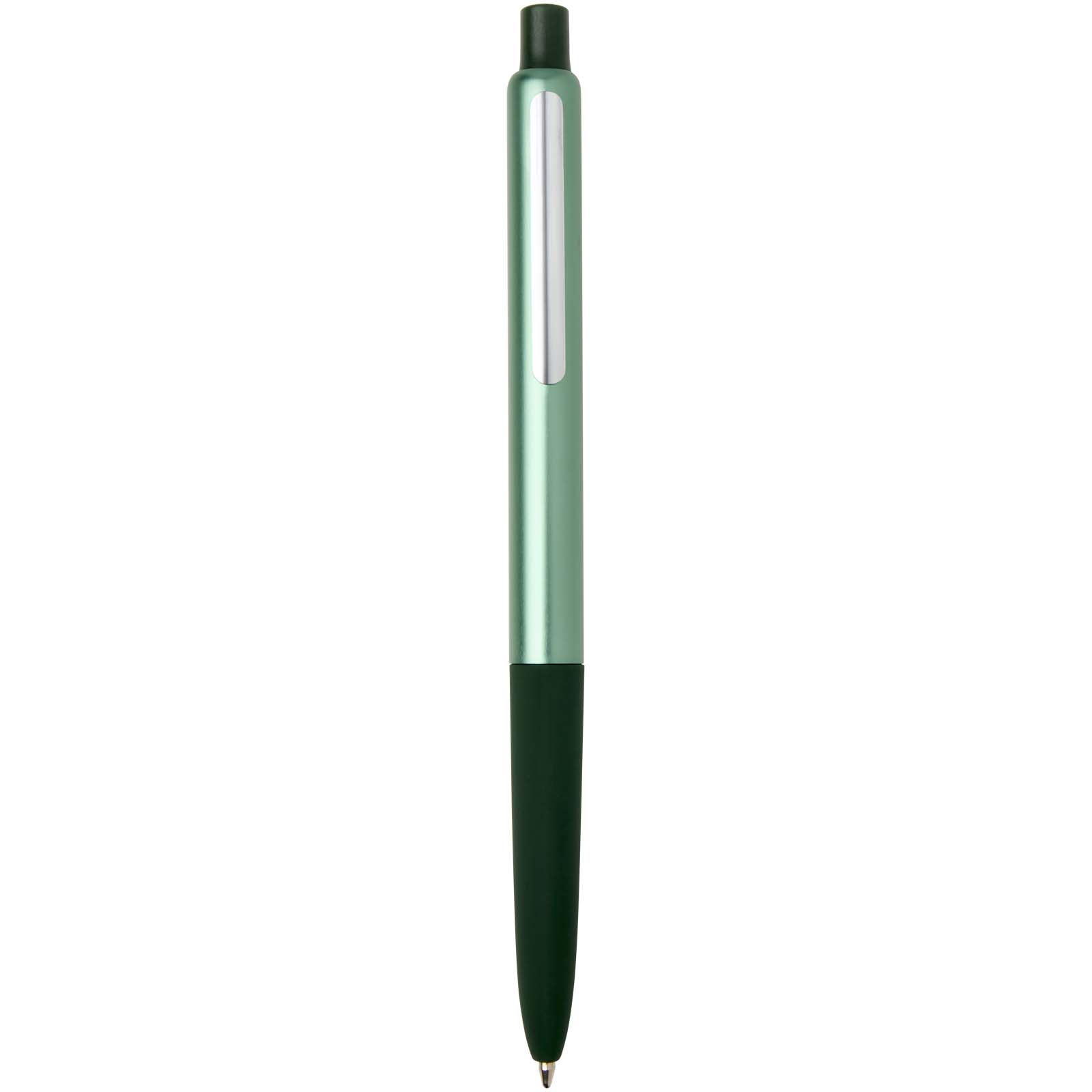 Stylo à bille Soffit en aluminium recyclé, à mécanisme à clic et anodisé (encre bleue)
