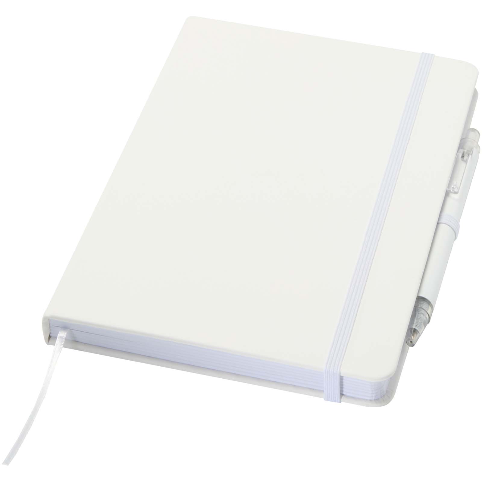 Ensemble comprenant un cahier en papier recyclé Spectrum A5 et un stylo à bille