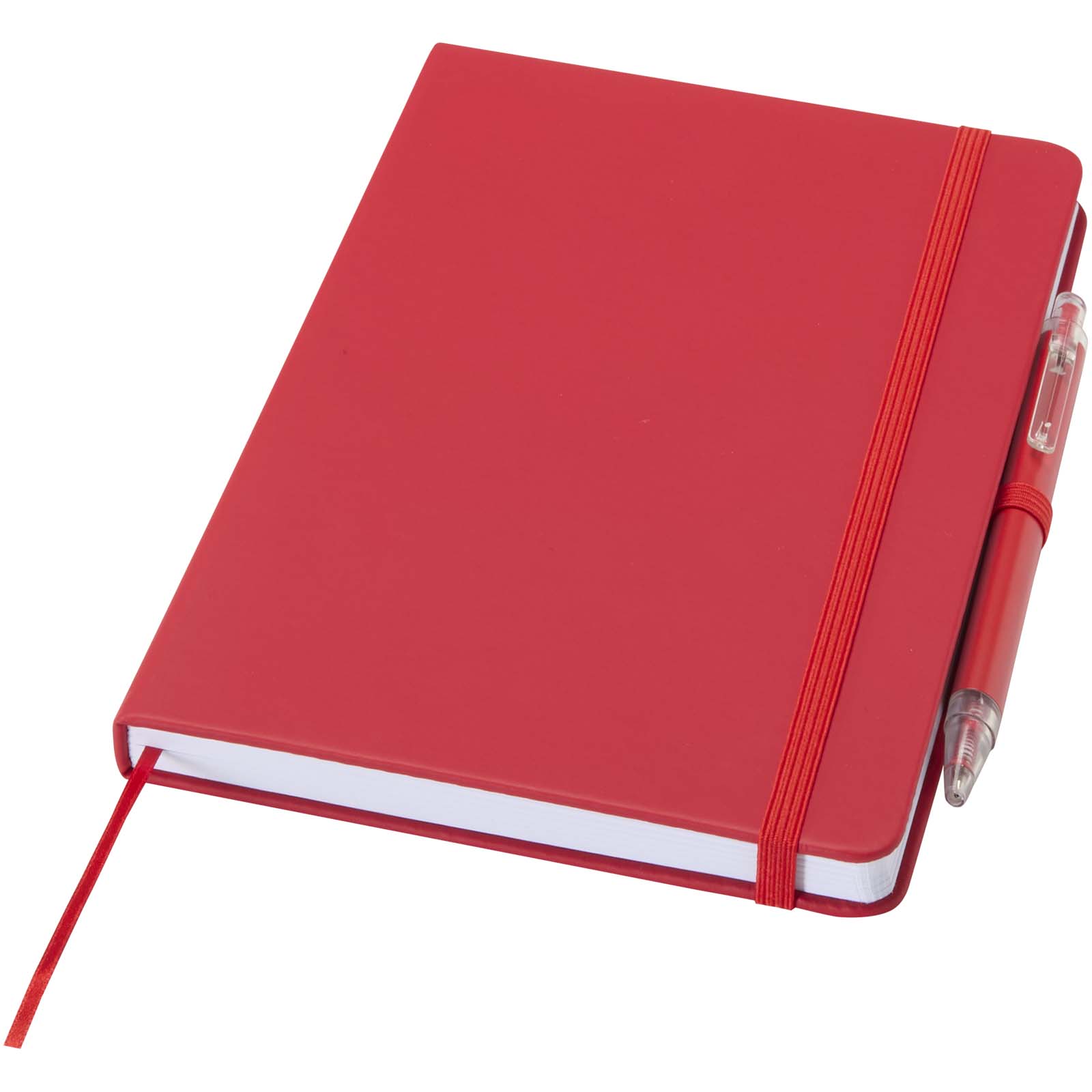 Ensemble comprenant un cahier en papier recyclé Spectrum A5 et un stylo à bille