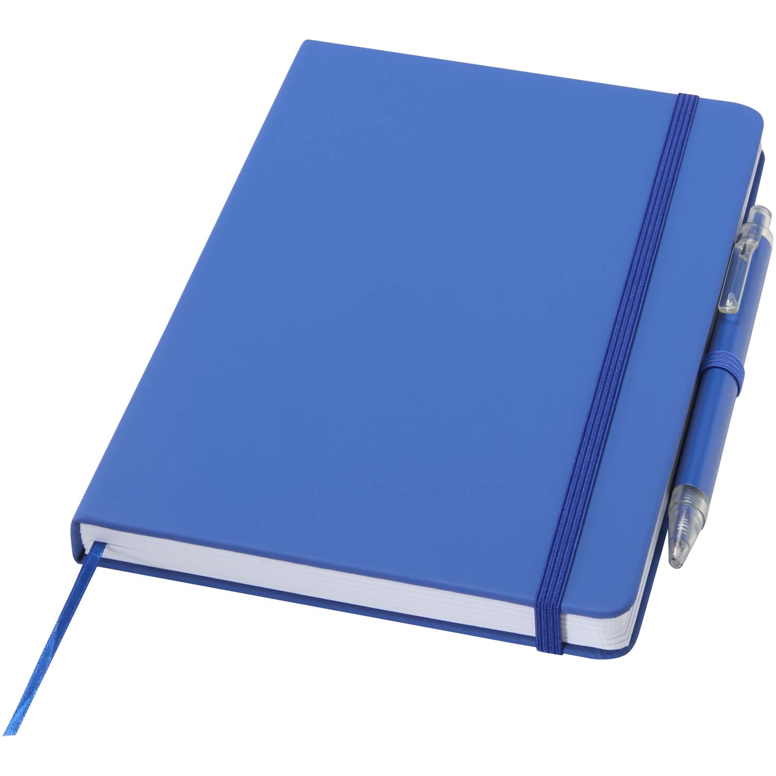 Ensemble comprenant un cahier en papier recyclé Spectrum A5 et un stylo à bille