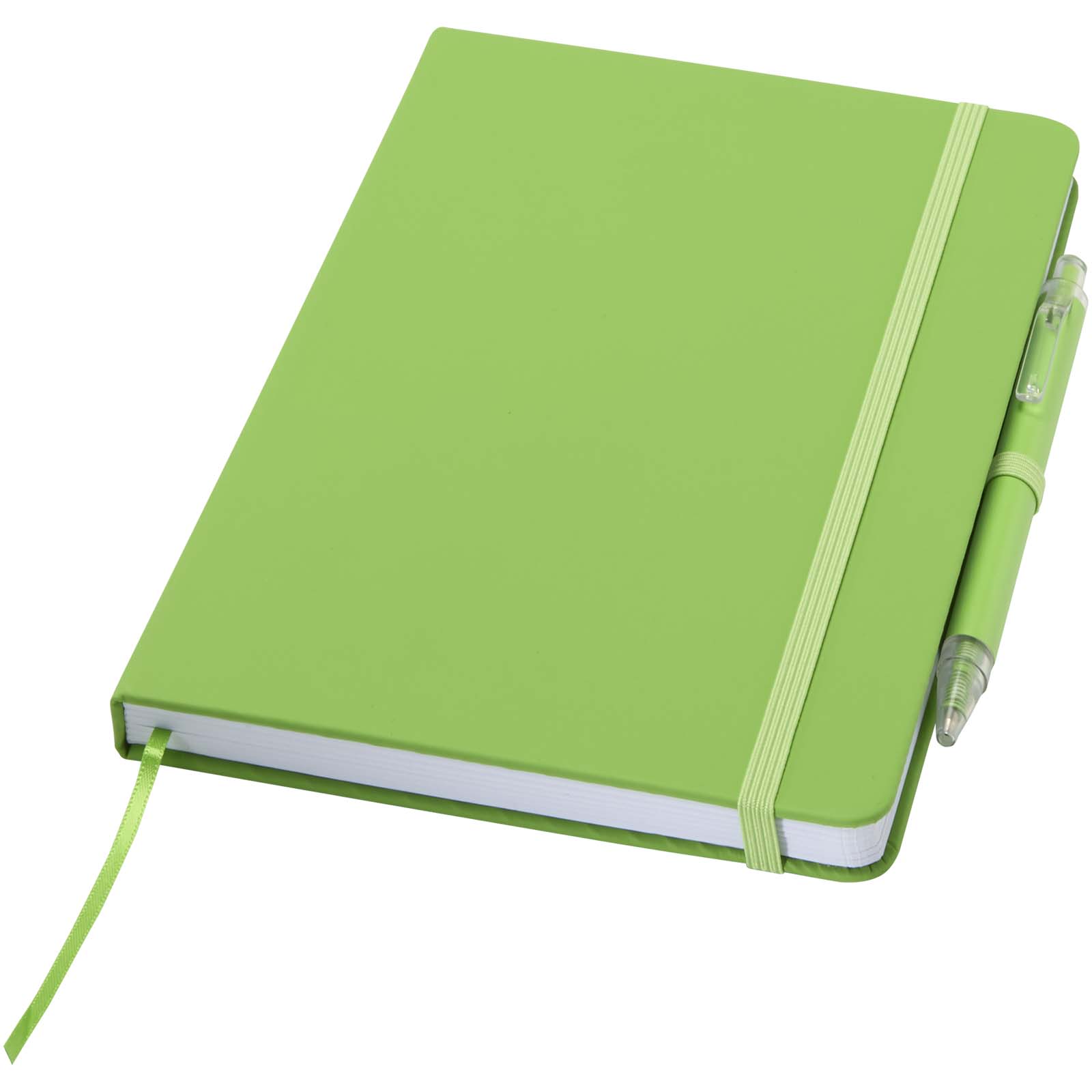 Ensemble comprenant un cahier en papier recyclé Spectrum A5 et un stylo à bille