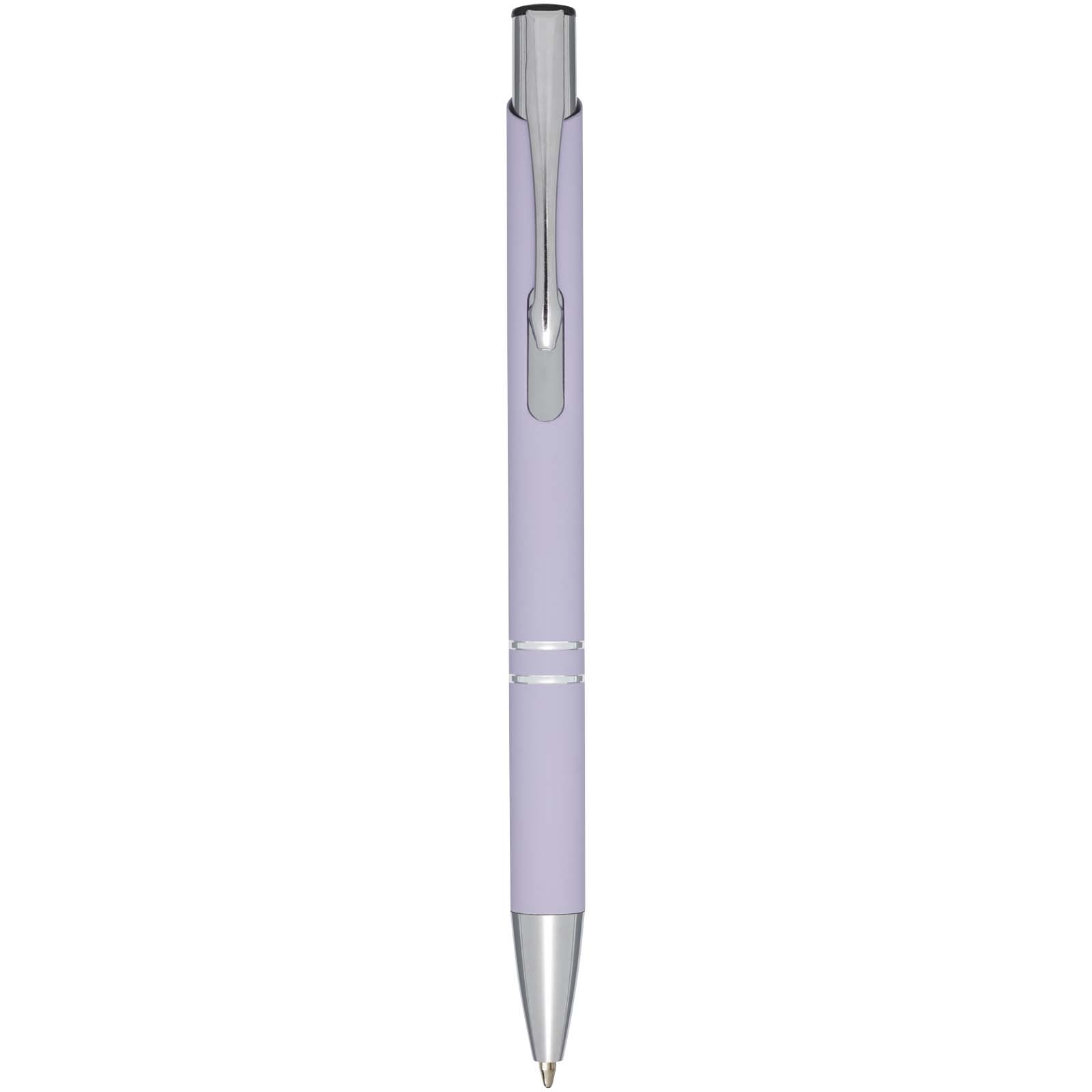 Stylo bille rétractable doux au toucher Moneta (encre noire)