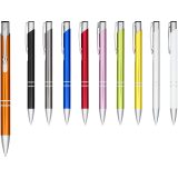 Vue 3 de Stylo bille rétractable en aluminium anodisé Moneta (encre noire)