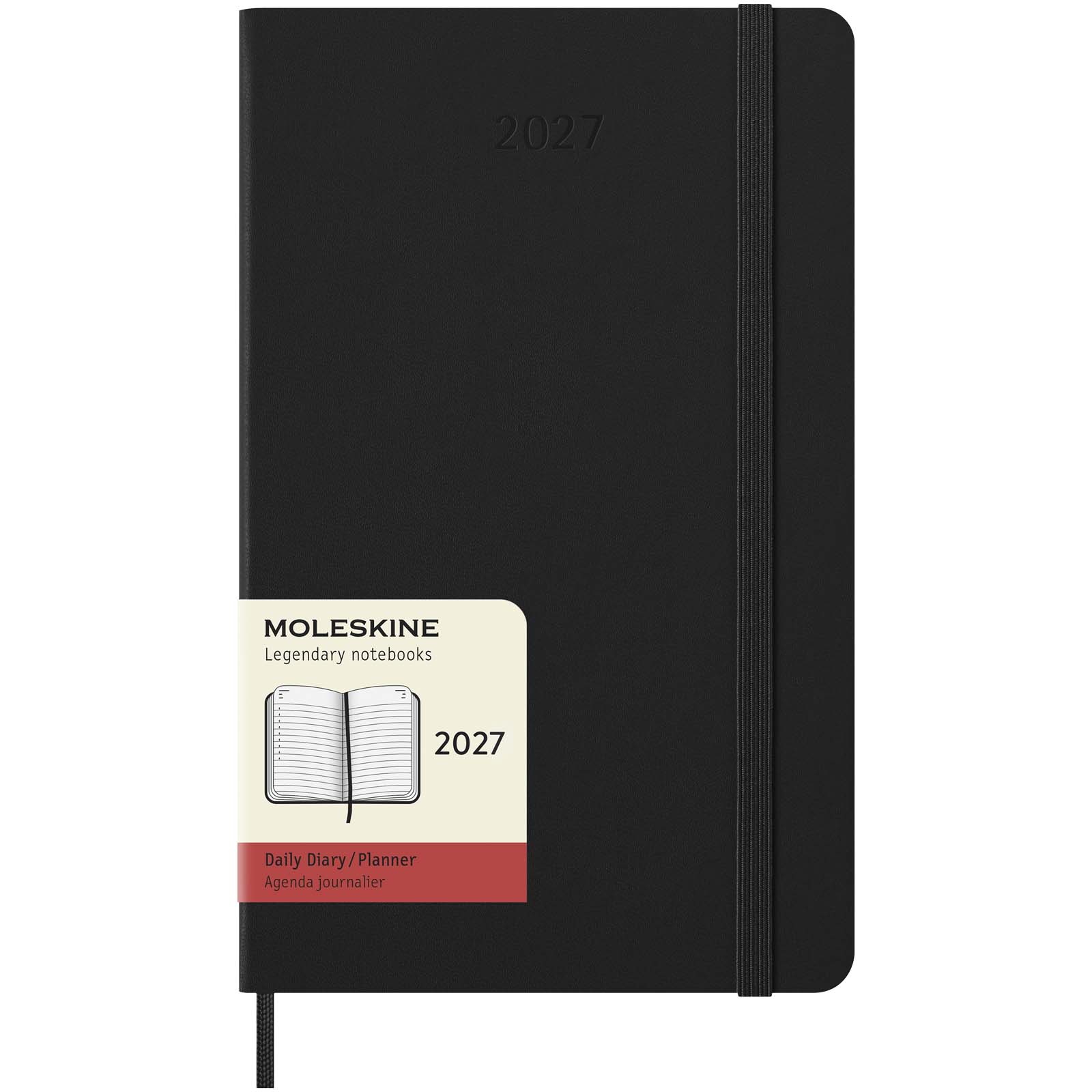 Agenda L quotidien 12 mois Moleskine à couverture rigide