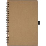 Vue 2 de Carnet Cobble A5 à spirales en carton recyclé avec papier de pierre